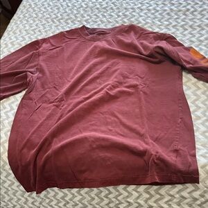 Carhartt Men's Burgundy Long Sleeve Tee